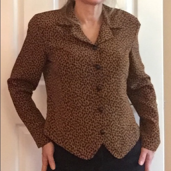 Requirements Tops - Requirements/Leopard blouse